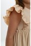 Girl's Printed Relax Fit Crew Neck Ruffle Sleeve Smocked Dress - 6