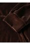 Men Brown Velvet Look Hoodie and Joggers Co-Ords - 4