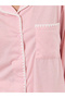 Pink Whipstitch Embroidery Edge Shirt and Pyjama Set - 3