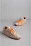Seç 33116 Genuine Leather Double Lace-Up Sneakers Beige Suede - 6