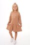 Girl's Printed Regular Fit Crew Neck Long Sleeve Elastic Dress