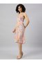 Floral Knee Length Dress with Slit Hem - 6