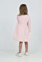 Girl's Oversized Crew Neck Long Sleeve Textured Dress - 4