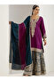 Purple Kurta with Pant and Dupatta Set - 3