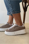 Women's Sneakers Visone Suede - 6