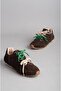 Seç 33122 Genuine Leather Double Lace-Up Sneakers Brown Suede - 6