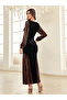 Black Animal Print Bodycon Maxi Dress - 5