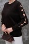 Women's Sleeve Detailed Crew Neck Long Sleeve Wool Sweater - 2