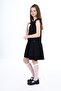 Girls' Printed Relax Fit Crew Neck Ruffle Sleeve Button Dress - Ruffle - 4