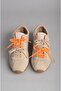 Seç 33116 Genuine Leather Double Lace-Up Sneakers Beige Suede - 2
