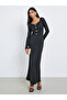 Black Sweetheart Neck Maxi Dress