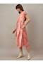 Orange Knot Front Midi Dress - 5