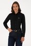 Wox025K U.S. Polo Assn. Women's Long Sleeve Shirt 2230195 Black - 2