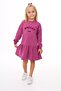 Girl's Printed Regular Fit Crew Neck Long Sleeve Elastic Dress -