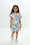 Girl's Printed Relax Fit Crew Neck Watermelon Sleeve Dress