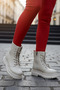 Waterproof Fur-Lined Stitched Orthopedic Rubber High-Sole Guaranteed Winter Boots Iarnă