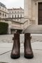 Burma Chain Detailed 9cm Heeled Faux Leather Autumn Women's Boots- Chain Detail Block Heel Boots - 5