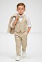 Boy's Chain-Montero Jacketed Tuxedo Suit / Jacket, Pants, Vest, Shirt Bow Tie Slim Fit - 4
