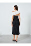 Colorblock One Shoulder Bodycon Midi Dress - 5