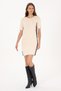 Women's Cream Knitwear Dress 50309598-Vr256 - 3