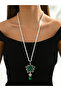 Embellished Flower Drop Beaded Necklace