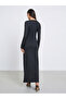 Black Sweetheart Neck Maxi Dress - 4