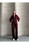 Women's Zippered Jacket Wide Leg Suit - 5