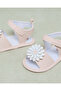 Baby Pink With Flower Patch Pram Shoe - 3