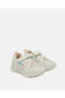 Girls White Rubber Patch Trainer - 2