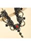 Black Lace Chain Gothic Choker Necklace Gtk413 - 7