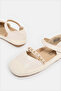 Girls Cream Chain Embellished Espadrille - 3