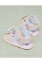 Baby Pink With Flower Patch Pram Shoe - 4