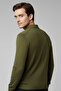 Men's Polo Neck Buttoned Knitwear Sweater Khaki 26W2012 - 4