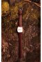60 Minutes Clock & Retro Minimal Brown Leather Cord Women's Wristwatch - Rose Gold - 2