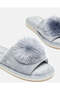 Women Grey Pompom Slippers - 4