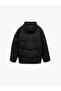 Hooded Long Sleeve Zipper Pocket Detailed Winter Puffer Coat - 2