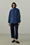 Oversized Biker Jacket Blue