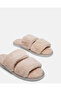 Women Beige Double Strap Slipper - 3