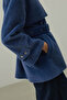 Windbreaker Detailed Jacket Coat Blue - 7
