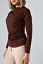 Sandy Turtleneck Ruched Detail Blouse – Comfortable & Elegant - 3