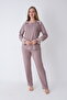 Women's Cotton Stretch Fabric Long Sleeve Pajama Set - Brown 30107 - 6