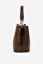 Brown - Brown Suede Women's Crossbody Bag Sp967 - 3