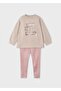 Girl's 3-7 Years Old Sweatshirt-Leggings Set 4709 Mink - 3
