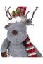 Christmas Ornament, Deer Figure, Gray - with Telescopic Extending Legs, 22X16X70-90 cm - 2