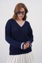 Hair Braid Detailed V-Neck Knitwear Sweater Aw25Kz0075 - 3