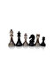 Classic Metal Cast Chess Figure Set (Black-Silver) - 2