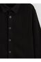 Güli̇s Gi̇yi̇m'Den Black Basic Boys' Cashmere Shirt Jacket - 5