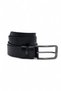 2-Piece Black Genuine Leather Men's Belt – 3.5 cm Width, Buffalo Leather, Compatible with Jeans and Fabric Pants - 4