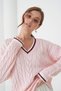 Hair Braid Detailed V-Neck Knitwear Sweater Aw25Kz0075 - 4