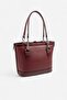 Burgundy - Burgundy Plain Women's Handbag Sp1155 - 4